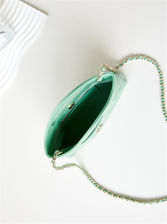 Cha.nel 31 Nano Chain Bag Lambskin Gold Tone Metal Green AS3656