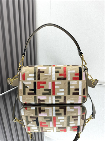 Fen.di Baguette Multicolor FF Canvas Bag