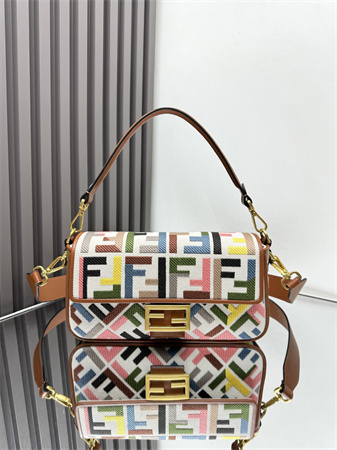 Fen.di Baguette Multicolor FF Canvas Bag