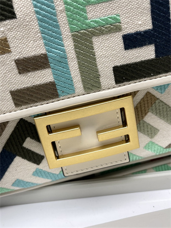 Fen.di Baguette Multicolor FF Canvas Bag