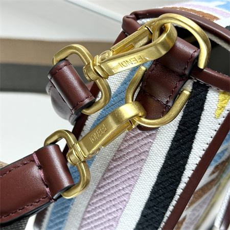 Fen.di Baguette Multicolor FF Canvas Bag