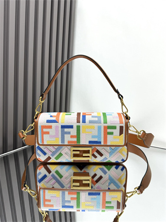 Fen.di Baguette Multicolor FF Canvas Bag
