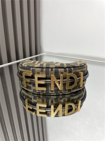 Fendigraphy Nano Brown FF Jacquard Fabric Bag