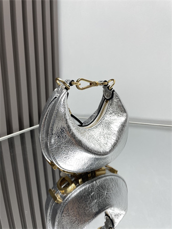 Fendigraphy Nano Leather Bag Silver/Gold