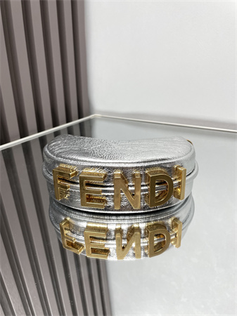 Fendigraphy Nano Leather Bag Silver/Gold