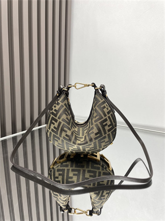 Fendigraphy Mini Brown FF Jacquard Fabric Bag