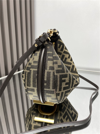 Fendigraphy Mini Brown FF Jacquard Fabric Bag