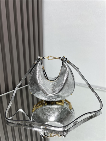 Fendigraphy Mini Leather Bag Silver/Gold