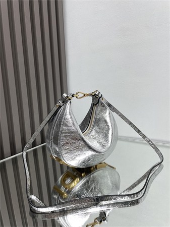 Fendigraphy Mini Leather Bag Silver/Gold