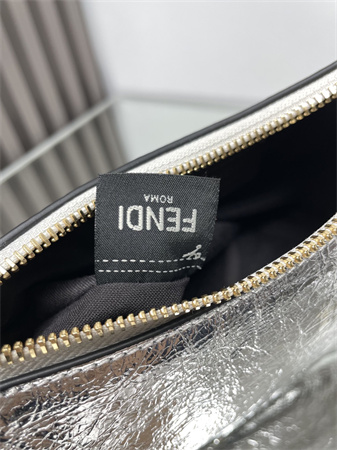 Fendigraphy Mini Leather Bag Silver/Gold