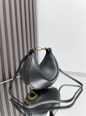 Fendigraphy Mini Leather Bag Dk Grey