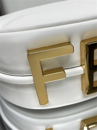 Fendigraphy Small Leather Bag White