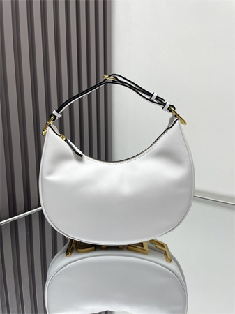 Fendigraphy Small Leather Bag White