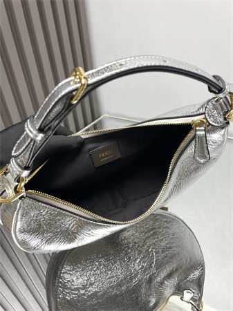 Fendigraphy Small Leather Bag Silver/Gold