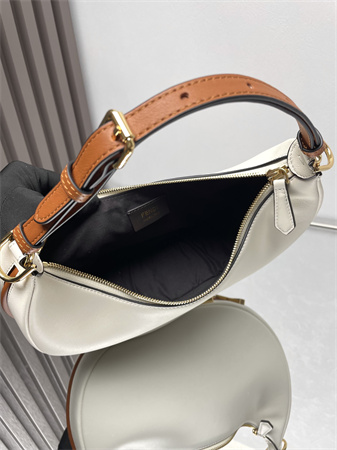 Fendigraphy Small Leather Bag White