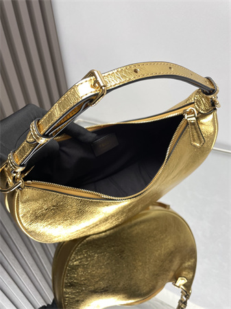 Fendigraphy Small Leather Bag Gold