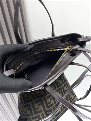 Fendi Roll Mini Tote Bag FF jacquard