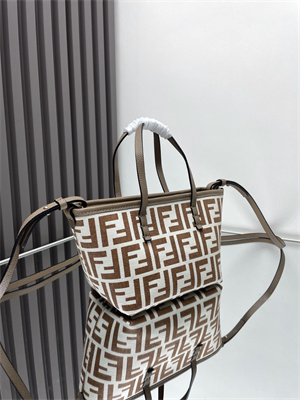 Fendi Roll Mini Tote Bag FF jacquard