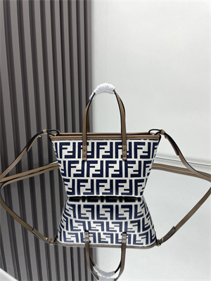 Fendi Roll Mini Tote Bag FF jacquard