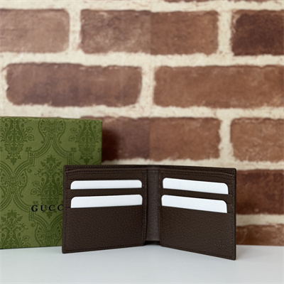 Gu.cci Brown interior bi-fold wallet Supreme Canvas 768243