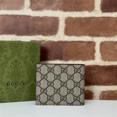 Gu.cci Bordeaux interior bi-fold wallet Supreme Canvas 768243