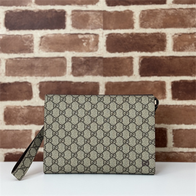 Gu.cci  Pouch With GG Details Supreme Canvas 768255