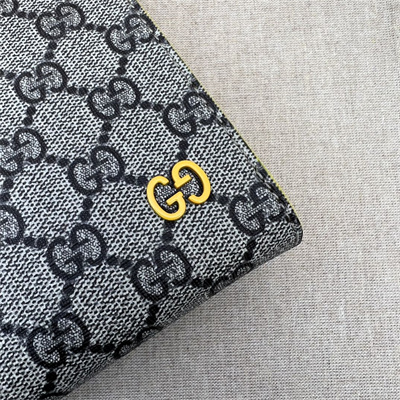 Gu.cci  Pouch With GG Details Supreme Canvas 768255