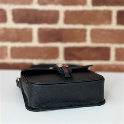 Gu.cci Super mini shoulder bag Black soft grainy leather 800313