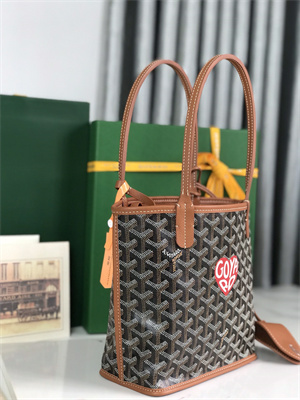 Goyard Anjou Mini Bag Chevroches Calfskin & Goyardine Canvas