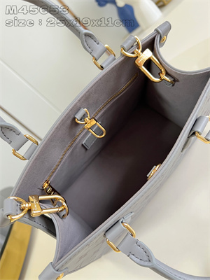 L.V ONTHEGO PM  Monogram Ink Calfskin Trianon Gray M12465