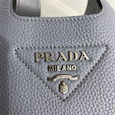 Prada Leather Mini Bag Grey Blue 1BA349