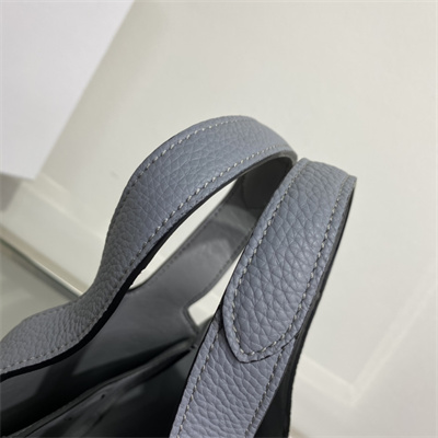 Prada Leather Mini Bag Grey Blue 1BA349