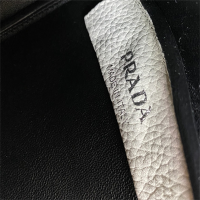 Prada Leather Mini Bag White/Black 1BA349