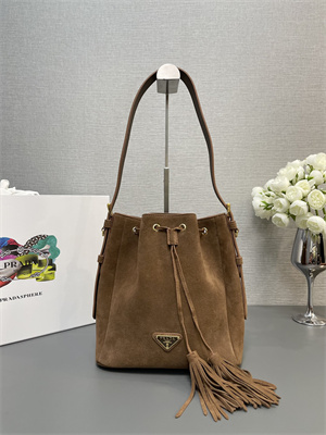 Prada Suede Bucket bag Brown 1BE079