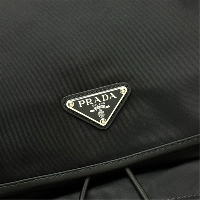 Prada Re-Nylon and leather backpack Black 2VZ135