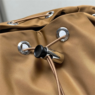 Prada Re-Nylon and leather backpack Cork Beige 2VZ135