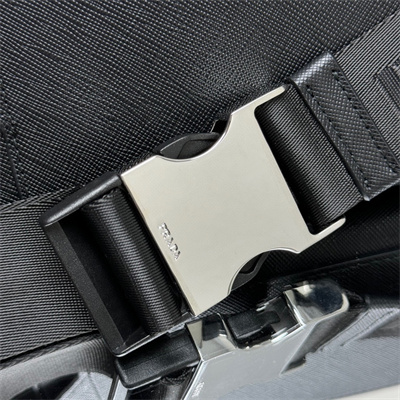 Prada Saffiano leather belt bag Black 2VH156