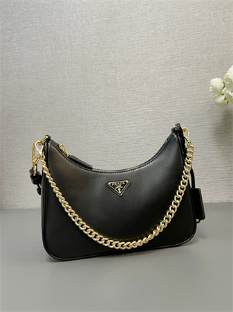 Prada Re-Edition Smooth Leather mini-bag Black 1BC204