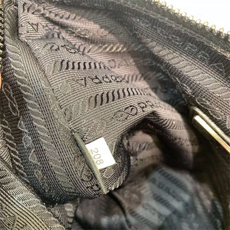 Prada Re-Nylon and Saffiano leather shoulder bag Black 2VH113