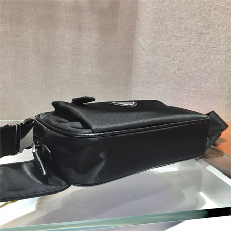 Prada Re-Nylon and Saffiano leather belt bag Black 2VL977