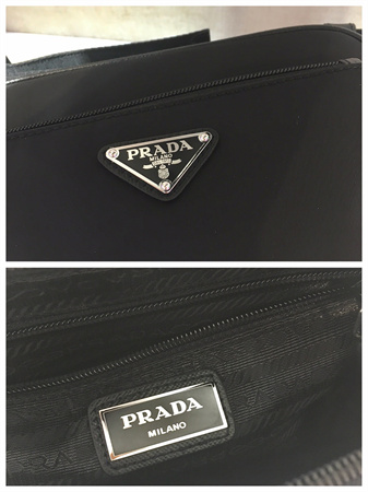 Prada Re-Nylon and Saffiano leather belt bag Black 2VL977