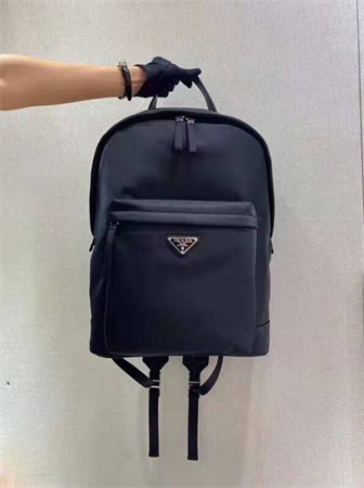 Prada Re-Nylon and leather backpack Black 2VZ071