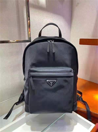 Prada Re-Nylon and leather backpack Black 2VZ071