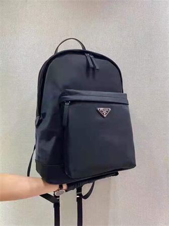 Prada Re-Nylon and leather backpack Black 2VZ071