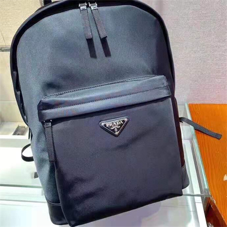 Prada Re-Nylon and leather backpack Black 2VZ071