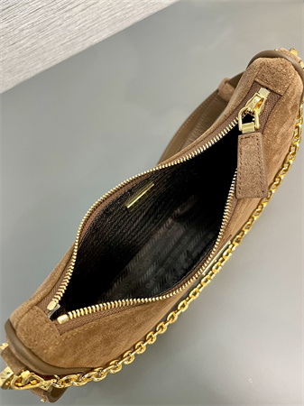 Prada Re-Edition suede mini-bag  Brown 1BC204