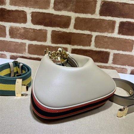 Gu.cci Attache small shoulder bag Leather Grey 699409