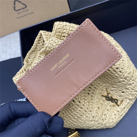 Y.S.L Mini Joe In Raffia and Calfskin