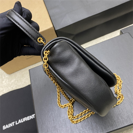Y.S.L Jamie Mini Bag With Top Handle In Lambskin Black