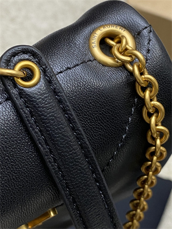 Y.S.L Jamie Mini Bag With Top Handle In Lambskin Black